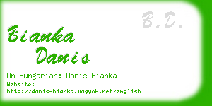 bianka danis business card